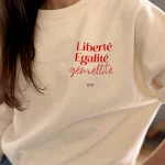 Zoom sweat Liberté Egalité Gémellité